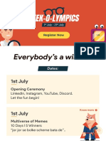 Everybody's A Winner!: 1st July