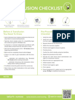 Transfusion Checklist: Pre Blood