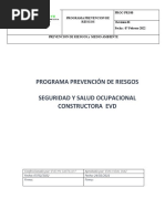 Programa de Prevencion de Riesgos 2022 Constructora Evd