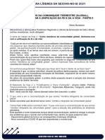 Como Membros Da Comunidade Terrestre (Global), Divirtamo-Nos Com A Unificação Da Fé e Da Vida. Parte II