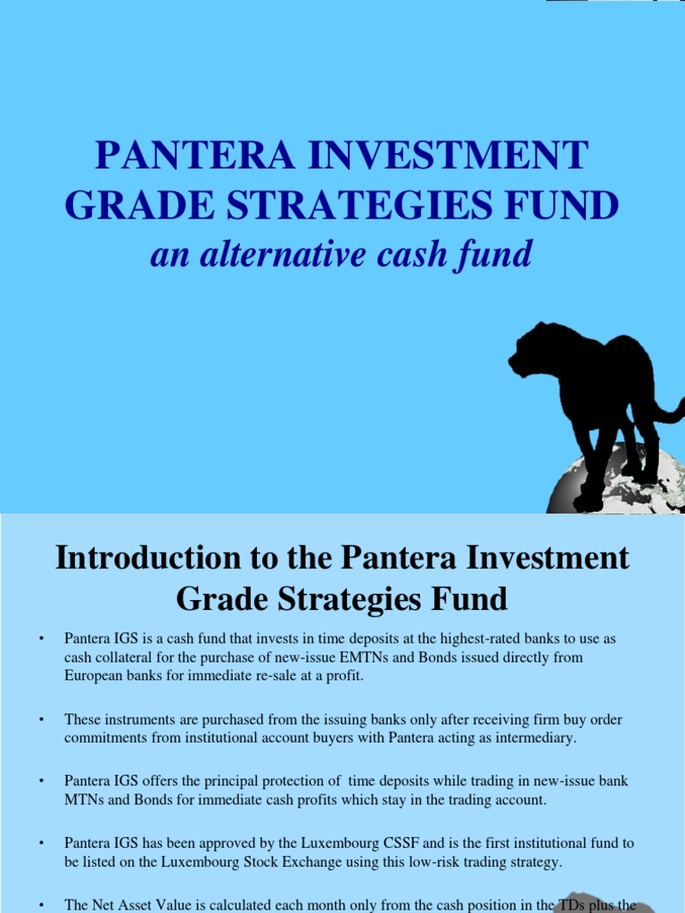 Pantera Investment Grade Strategies Fund | PDF | Bonds (Finance) | Bond  Credit Rating
