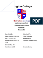 Islington College: Logic and Problem Solving MA4001NA Groupwork 1