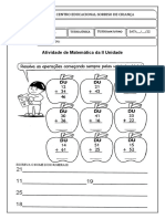 Atividade de Matemática