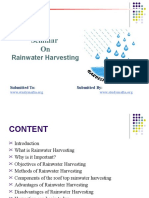 Seminar On: Rainwater Harvesting