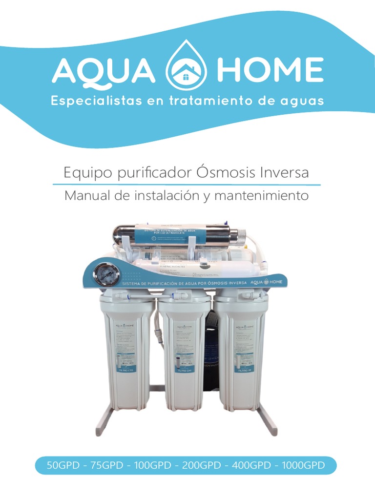 Purificador de Agua Osmosis Inversa AguaPlus (Linea europea) con Bomba