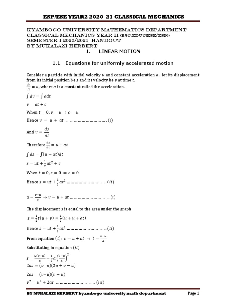 Classical Mechanics | PDF | Force | Friction