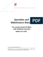 Operation and Maintenance Manual: Pre-Vacuum Steam Sterilizer With SUSSMAN Generator Model 5075 HSG
