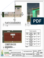 Prancha 03 - Planta Baixa_cobertura_3d Dos Banheiros + Tabela de Esquadrias