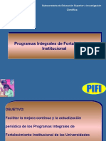 PIFI Programas Integrales de Fortalecimiento Institucional