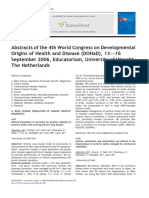 2006 Bstracts of The 4th World Congress On Developmental Origins of Health and Disease (DOHaD)