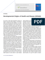 2006 Evelopmental Origins of Health and Disease (DOHaD)