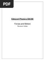 Edexcel Physics IGCSE: Forces and Motion