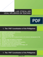 Educational Law: Ethical and Legal Influences On Teaching