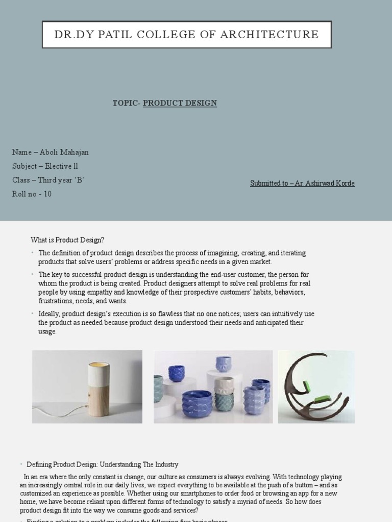 Elective PPT Product Design PDF Design Product Design