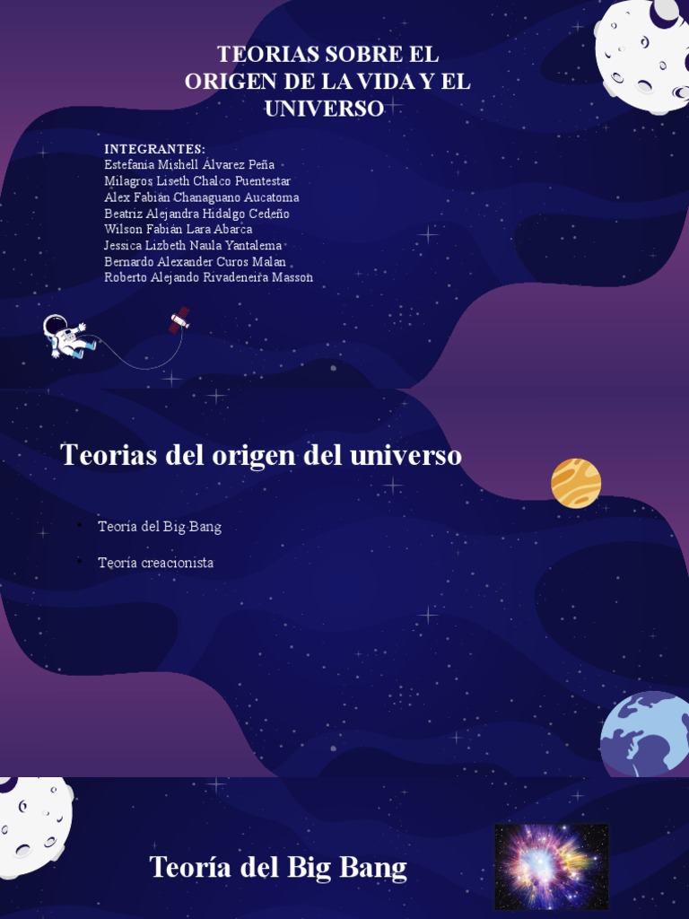 Teorías del Origen de la Vida y Universo | PDF | Biología | Naturaleza