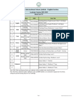 Pakistan International School Jeddah - English Section: Academic Session 2022-2023 Book List Y5