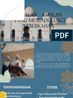 Amalan - Amalan Yang Menjadi Kunci Keberkahan