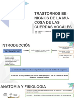 Trastornos Benignos de La Mucosa de Las Cuerdas Vocales