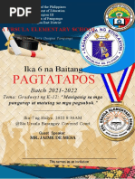 Ika 6 Na Baitang: Pagtatapos