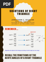 Solutions of Right Triangle (Lecture)