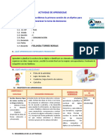 D4 A1 SESIÓN Planificamos y Escribimos La Primera Versión de Un Díptico para Favorecer La Toma de Decisiones