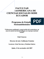 Gobernanza ambiental y conflicto territorial indígena en el Parque Nacional Yasuní