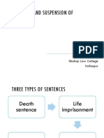 Execution and Suspension of Sentences