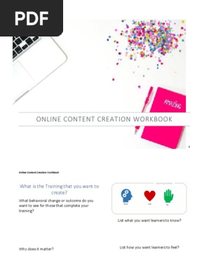 Online Content Creation Workbook