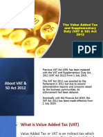 The Value Added Tax and Supplementary Duty (VAT & SD) Act 2012