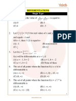 JEE Advanced Differentiations Important Questions