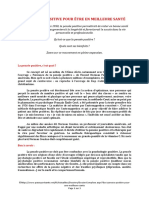 LA PENSEE POSITIVE POUR ETRE EN MEILLEURE SANTE (3 Pages - 90 Ko)