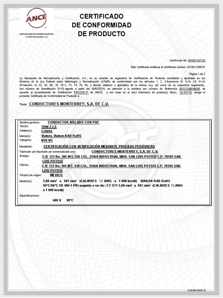 Cable Multiconductor, de Uso Rudo, Calibre 12 Awg PDF