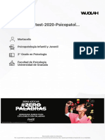 Examen Tipo Test 2020 Psicopatologia Infantil y Juvenil