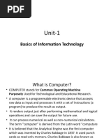 Unit-1: Basics of Information Technology