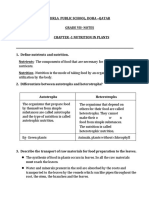 CLASS 7-Notes-CH 1-Nurition in Plants