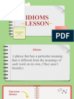 Idioms Lesson: Here Starts The Lesson!