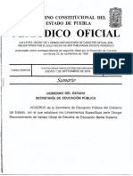 7 Acuerdo Específico de Educación Media Superior (SEP Puebla 2016) con Profesiograma