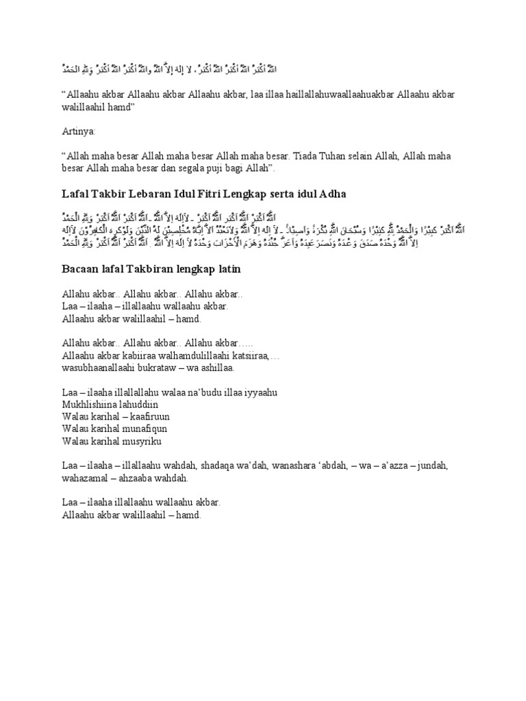 Takbir | PDF