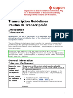 Confidential transcription guidelines