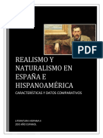 Realismo y Naturalismo: comparación España e Hispanoamérica