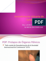 Incontinencia Urinaria de Esfuerzo y POP