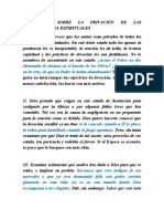 MEDITACIÓN SOBRE LA PRIVACIÓN DE LAS CONSOLACIONES ESPIRITUALES