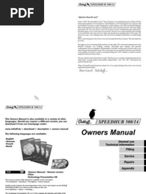 Rohloff User Manual General - Information - English | PDF | Road