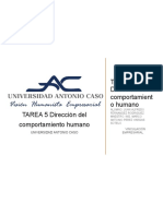 TAREA 5 Dirección Del Comportamiento Humano