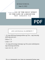 The Role of The Holy Spirit in The