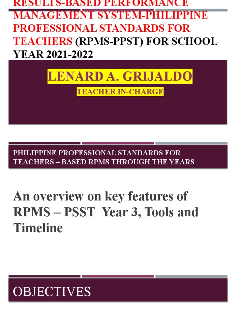 Results-Based Performance Management System-Philippine Professional ...