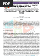 Shakespeare The Dramatist of All Time: Avnish Kumar Lecturer, S R P Inter College, Konch, Dist. Jalaun (U.P.)