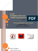 CS 111 Introduction To Computer Science: by Wessam El-Behaidy & Amr S. Ghoneim