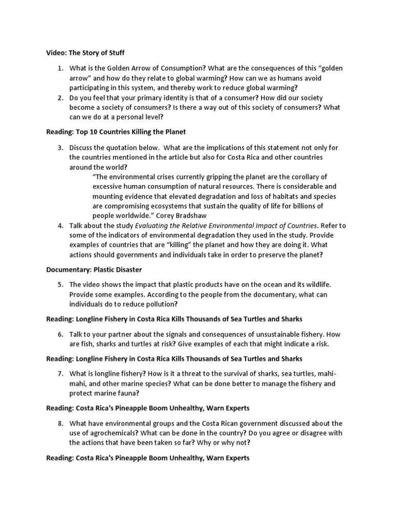 Practice Questions Class 2 PDF Habitat Destruction Sustainability