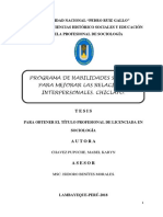 Prog. Habilidades Sociales para Mejorar Las Relaciones Interpersonales Chiclayo